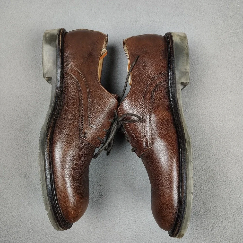 Mephisto Marlon Oxford Shoes Men 10 Pebble Chestnut Leather Goodyear Welt Derby